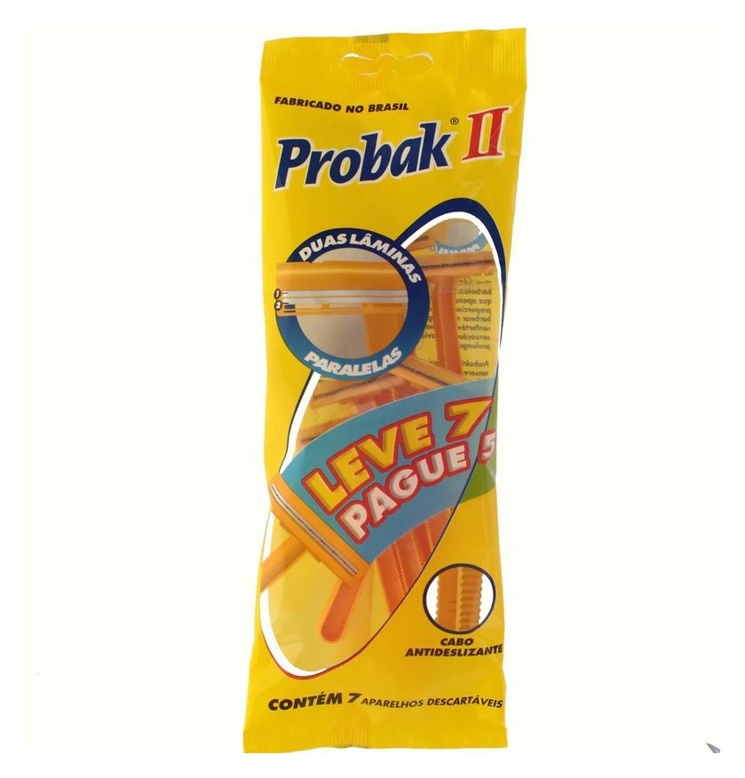 Probak II Barbeador Descartável com 7 unidades