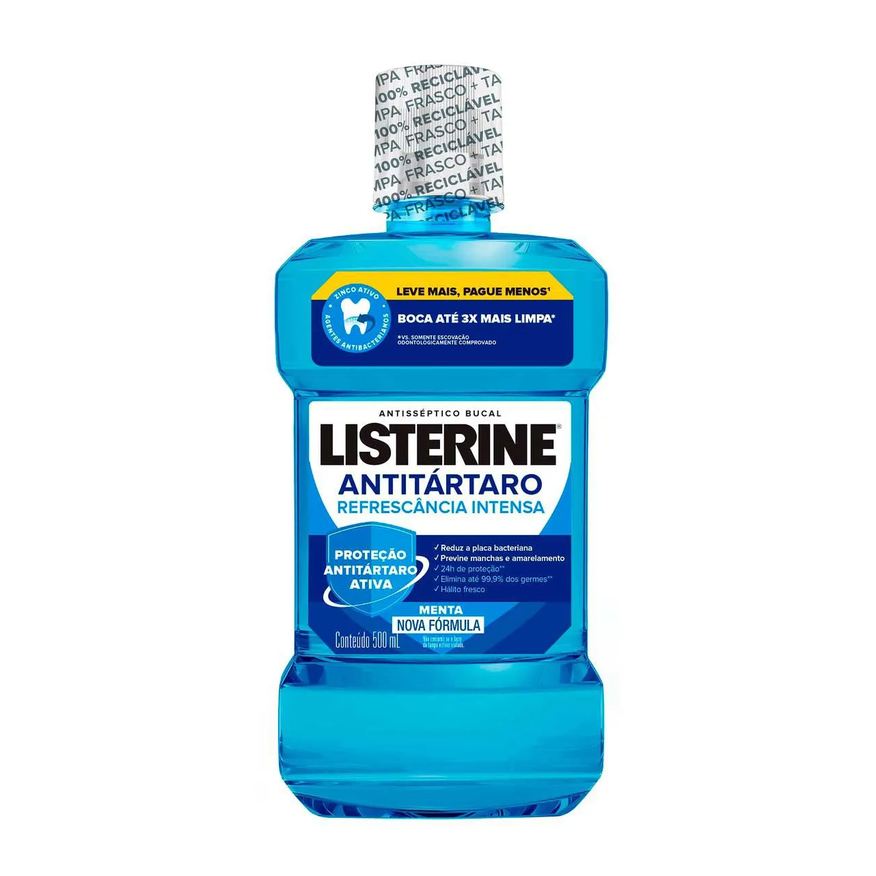 Listerine Enxaguante Antisséptico Bucal Antitártaro 500ml