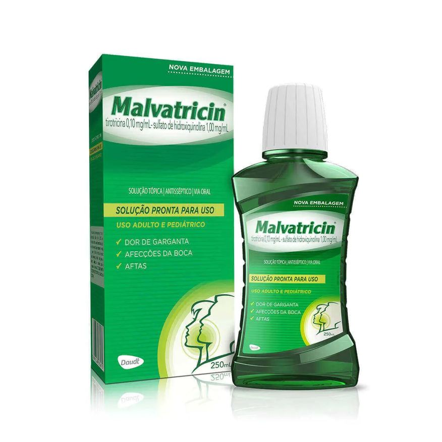 Malvatricin Solução Antisséptica Bucal PPU com 250ml