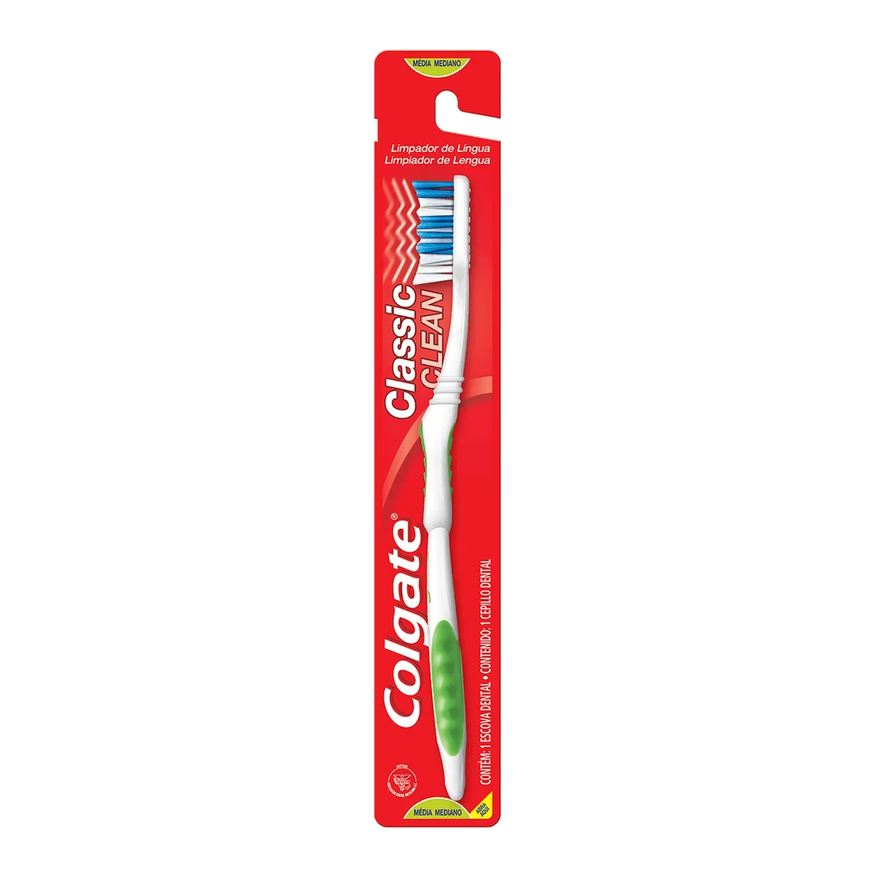 Colgate Escova de Dente Classic Clean Média com 1 unidade