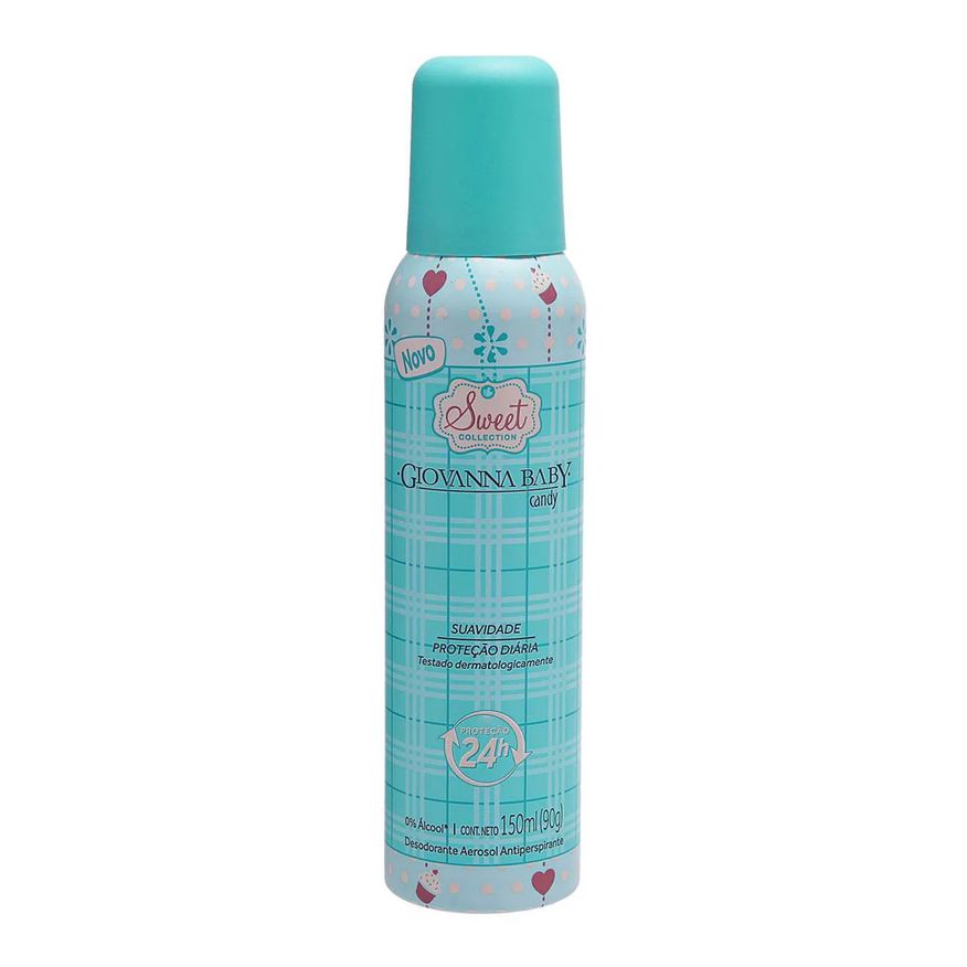 Giovanna Baby Desodorante Antitranspirante Aerosol Candy Feminino 24h 150ml