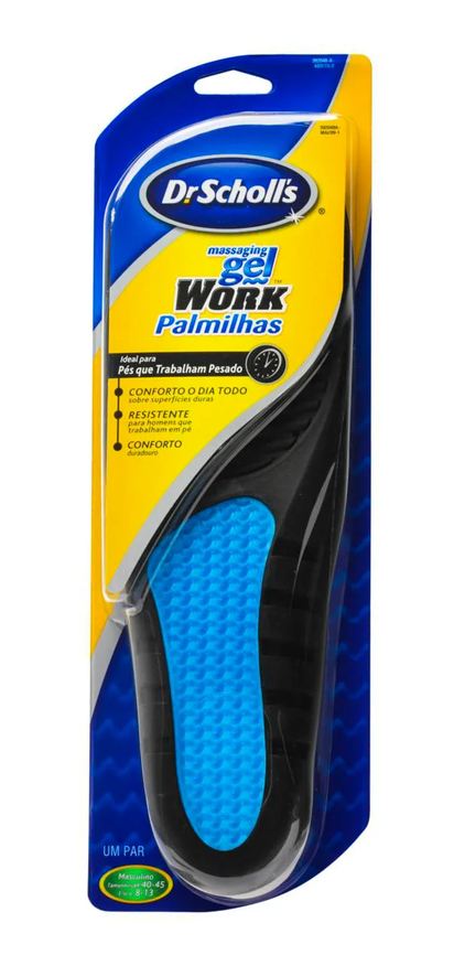 Dr. Scholl's Palmilhas Massaging Gel Work Total Conforto com 1 par