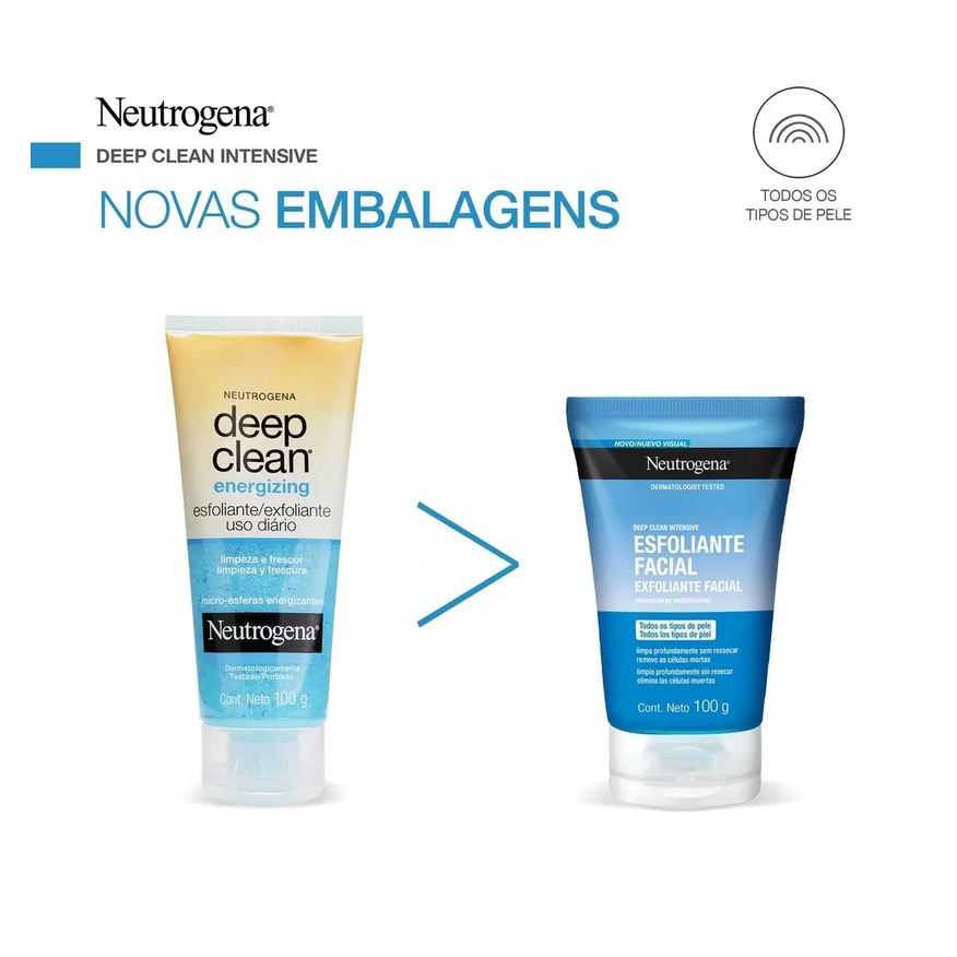 Neutrogena Esfoliante Facial Deep Clean Energizing em Gel com 100g