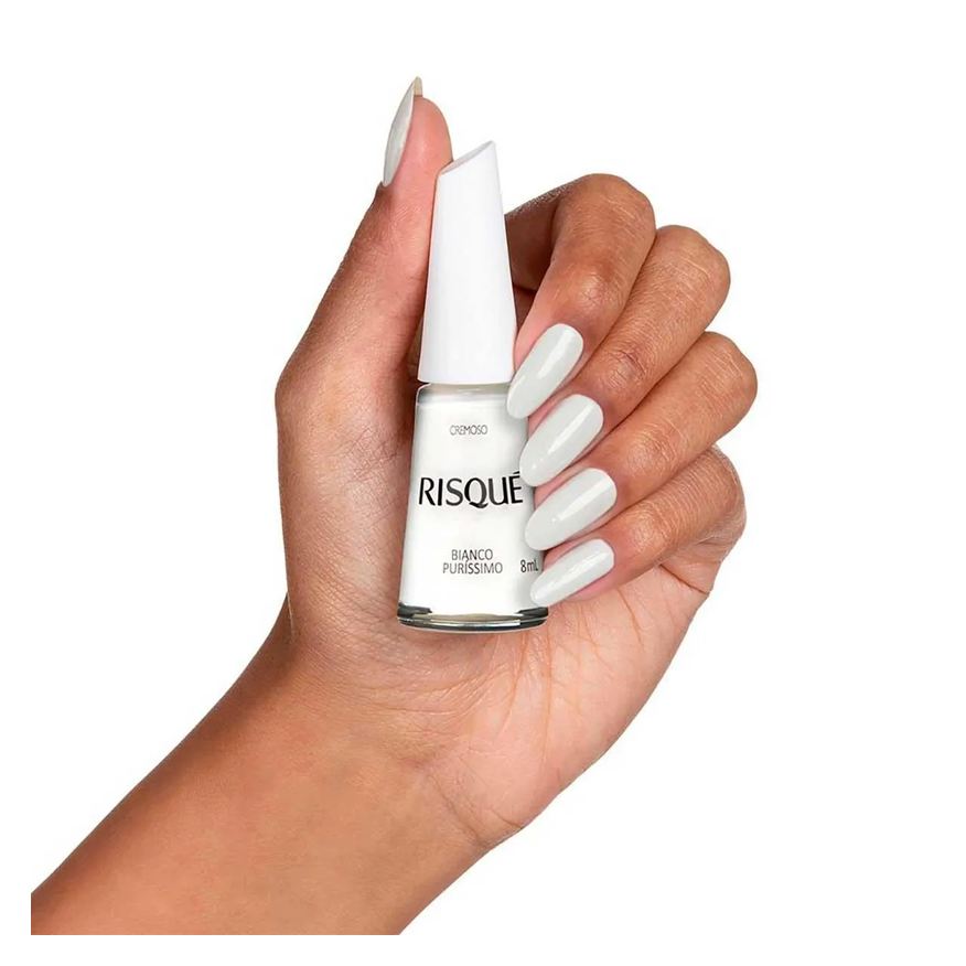 Cremoso Esmalte Risqué 8ml - Bianco Puríssimo