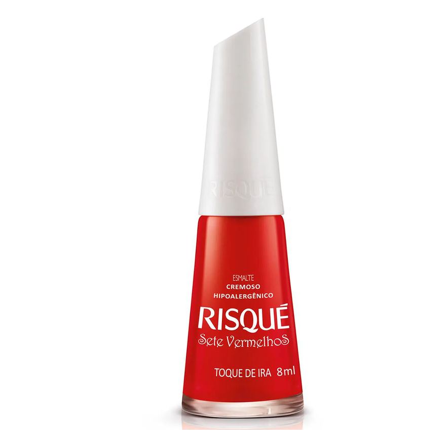 Risqué Esmalte Cremoso Sete Vermelhos 8ml - Toque de Ira