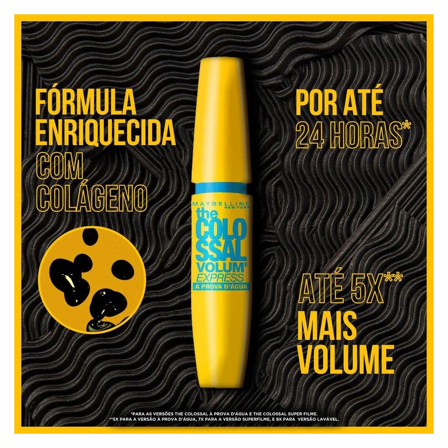Maybelline Máscara de Cílios The Colossal Volum' Express à Prova D'água Preto 9,2ml