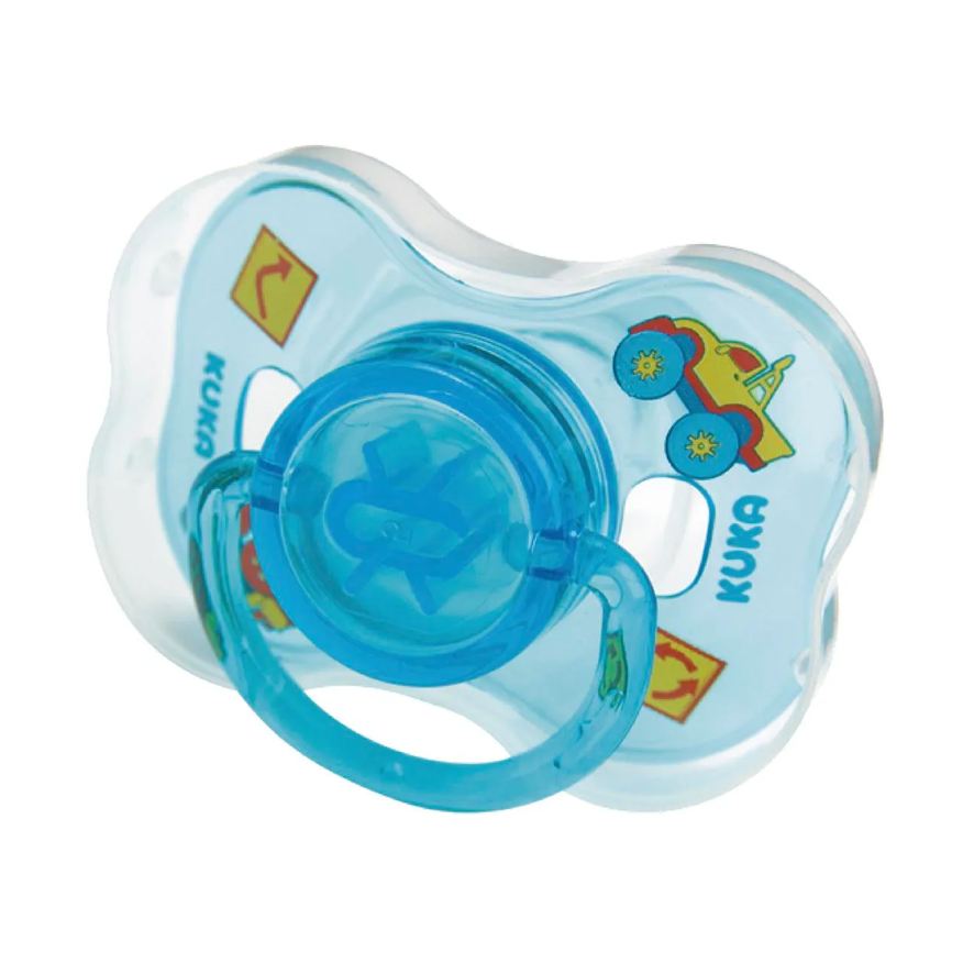 Kuka Chupeta Decorada 6+ meses Azul - 1 unidade