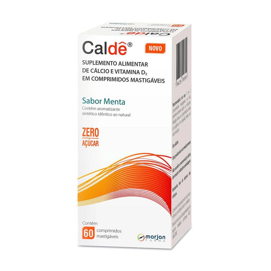 Calde Cálcio + Vitamina D Caldê Menta 60 comprimidos