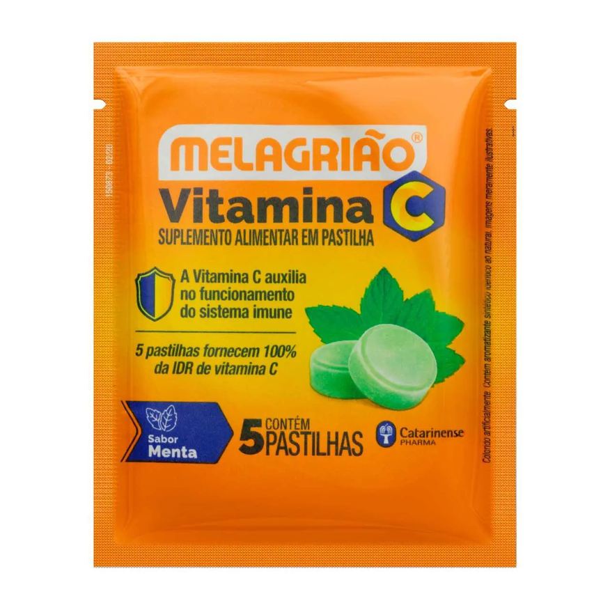 Melagrião Pastilha Sabor Menta 5 unidades