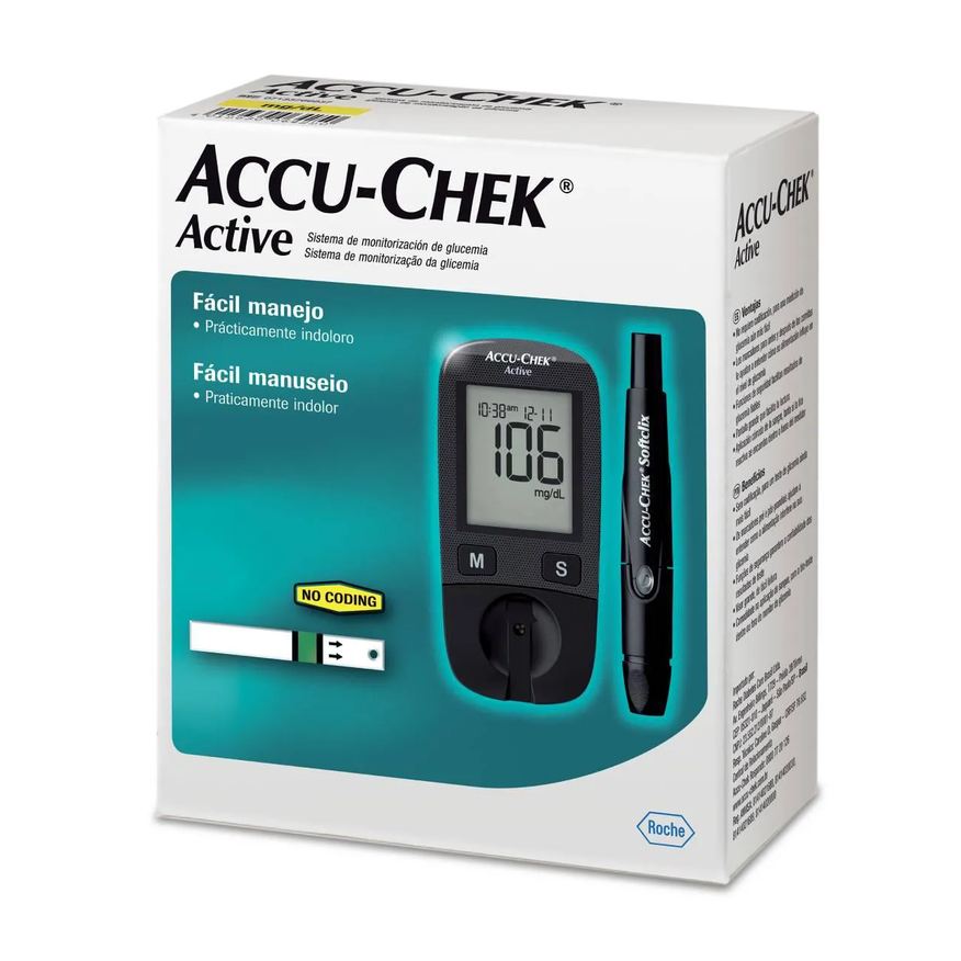 Accu-Chek Medidor de Glicose Active 10 tiras
