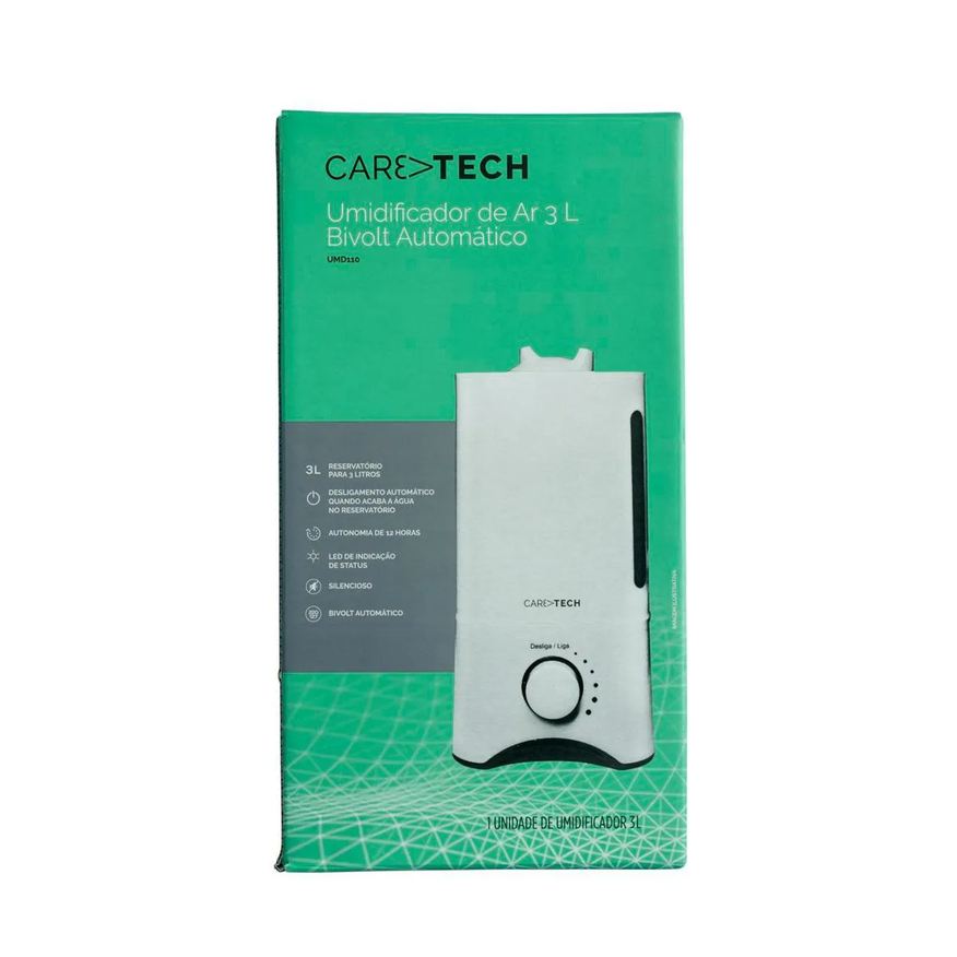 de Umidificador Ar Bivolt Automático Caretech UMD110 3L