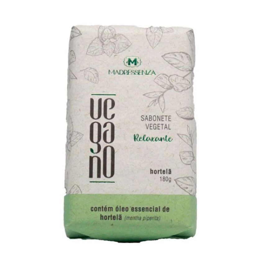 Madressenza Sabonete em Barra Vegano Relaxante Hortelã 180g