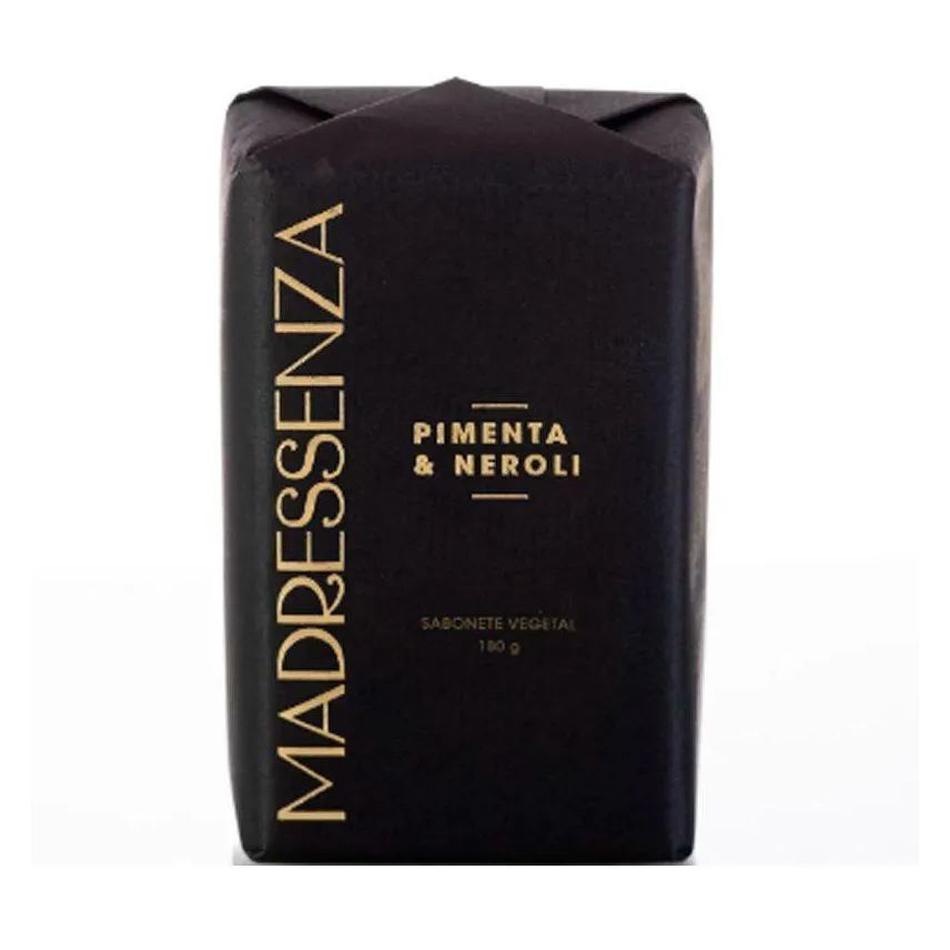madressenza Sabonete vegetal em barra pimenta & neroli 180g
