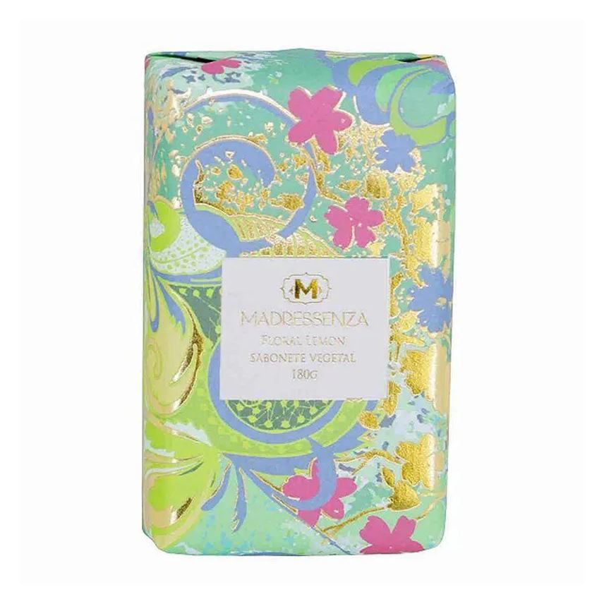 madressenza Sabonete vegetal em barra floral lemon 180g