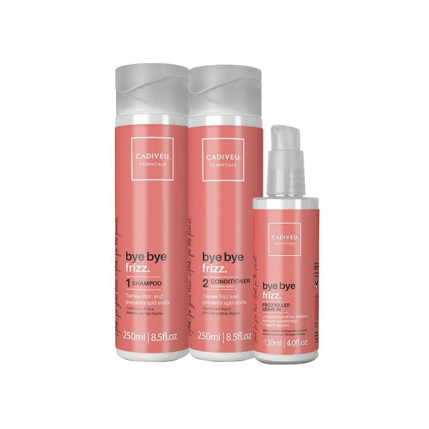 Cadiveu Kit Essentials Bye Bye Frizz - Shampoo E Condicionador E Leave-in Frizz