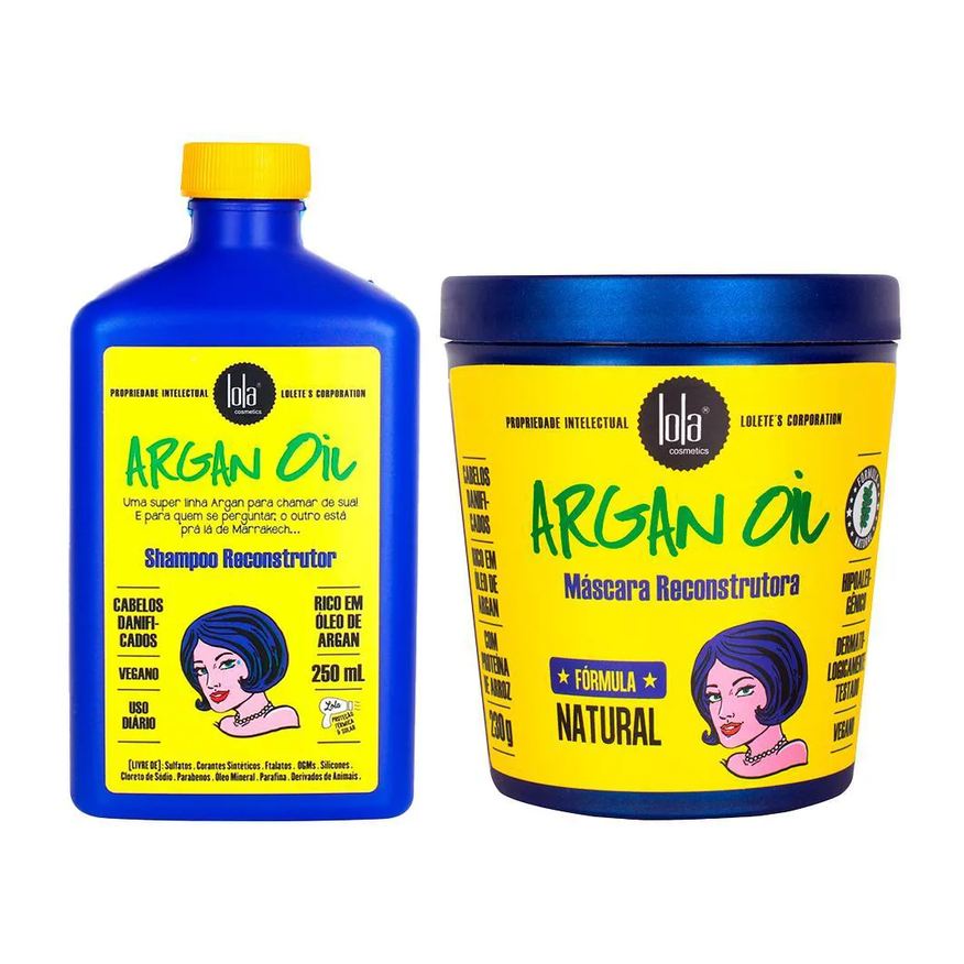 Lola Kit Cosmetics Reconstrução Argan Oil - Shampoo E Máscara de Reconstrução