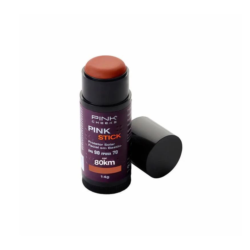 Pink Cheeks Pink Stick Fps 90 Fpuva 70 80km Ultra Protetor Solar Facial com Cor 14g