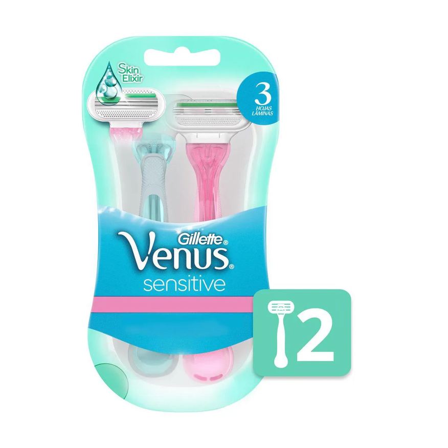 Gillette Aparelho de Depilar Venus Sensitive Feminino 2 unidades