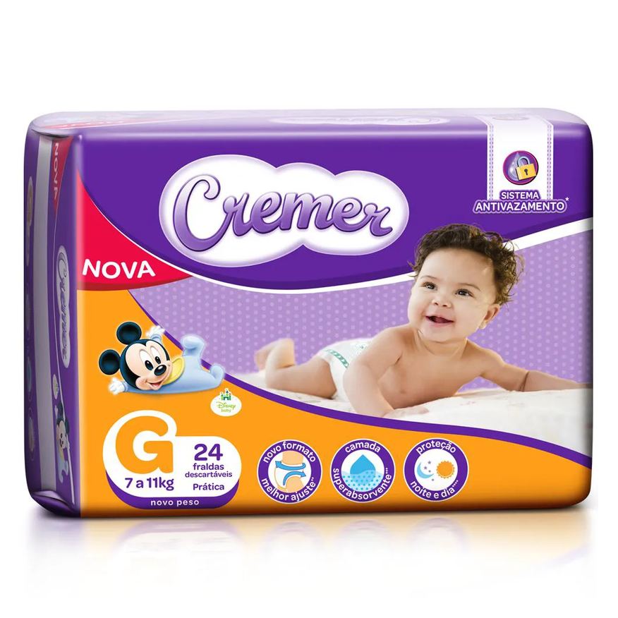 Cremer Fralda Disney Baby G 24 unidades