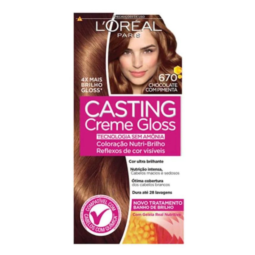 Casting Tintura Semi-permanente Creme Gloss 670 Chocolate com Pimenta