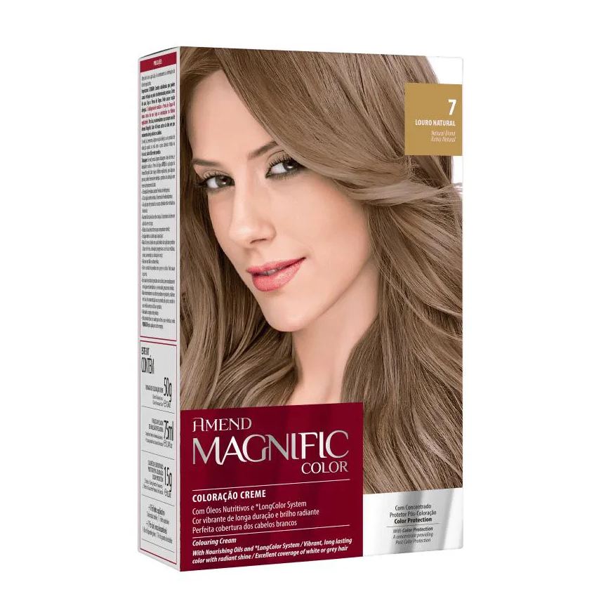 Amend Cosméticos Amend Magnific Color 7 Louro Natural - Coloração 200g