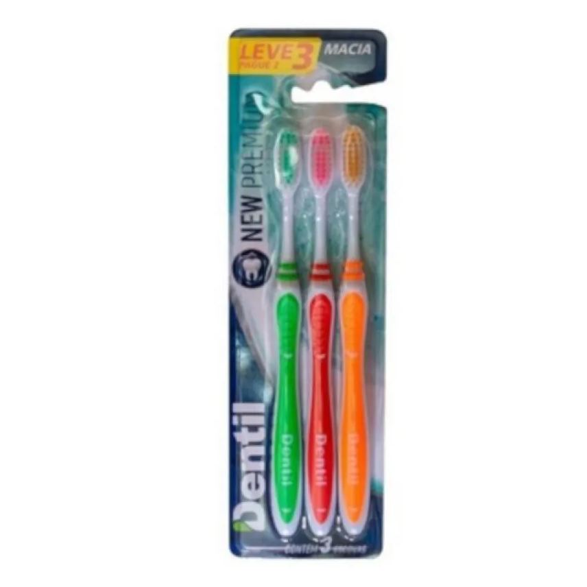 Dentil Escova Dental New Premium Macia Leve 3 E Pague 2