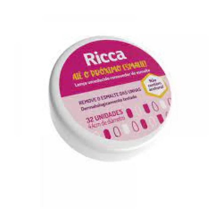 Removedores Lenços de Esmalte Ricca - 32 unidades
