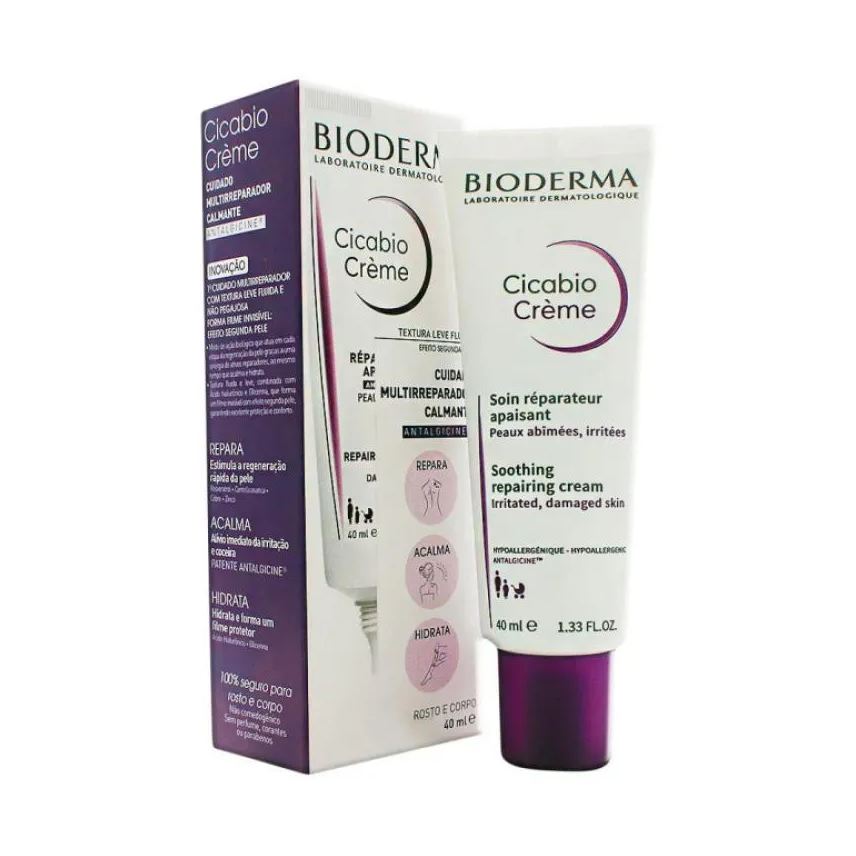 Bioderma Creme Hidratante Multirreparador Calmante Cicabio Creme 40ml