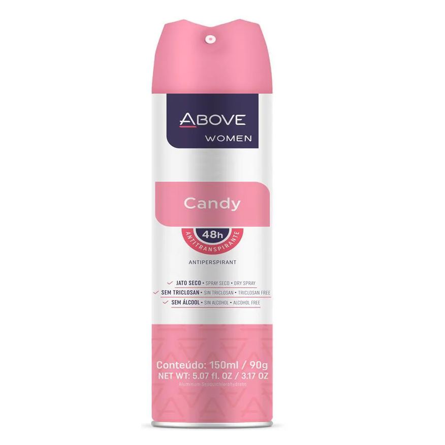 Above Desodorante Antitranspirante Aerosol Candy Feminino 48h 150ml