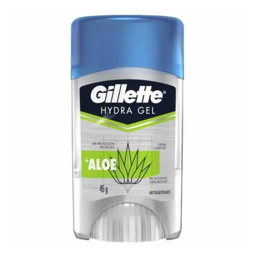Procter & Gamble Desodorante Antitranspirante Stick Gillette Hidra Gel Aloe Aplicação Transparente Masculino 45g