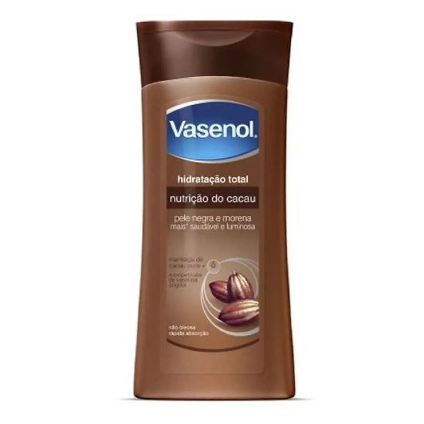 Vasenol Hidratante Hidratao Total Nutrição Cacau 200ml