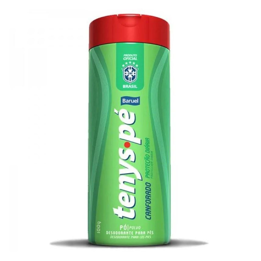 Baruel Talco para Pés Tenys Pé Canforado Antisséptico Proteção Diária Adulto 100g