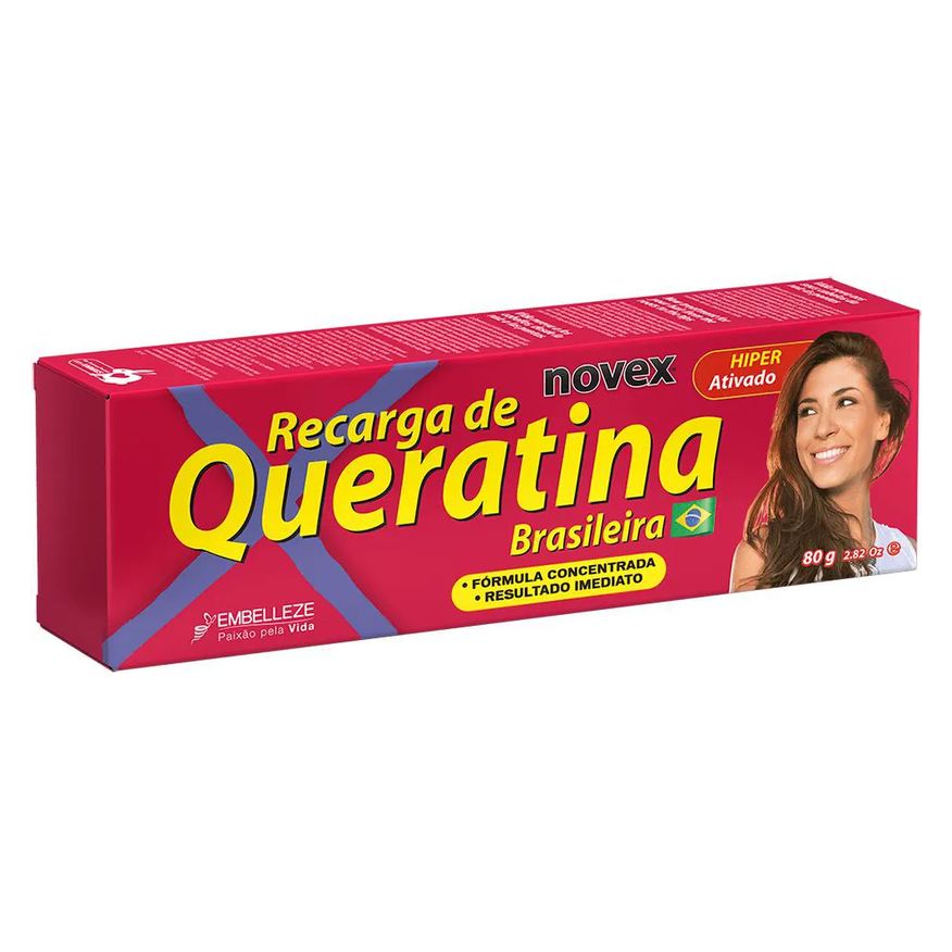 Novex Tratamento Reconstrutor Recarga de Queratina Brasileira 80g