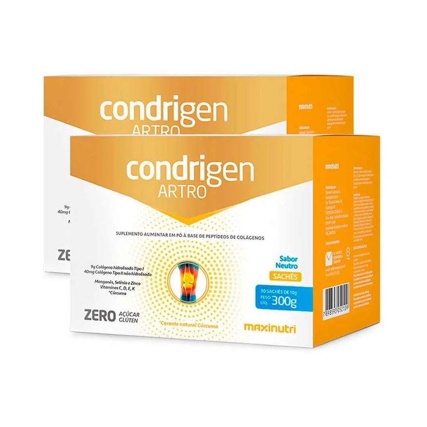 Maxinutri Kit 2 Condrigen Artro Colágeno 1 e 2 Sachê Neutro