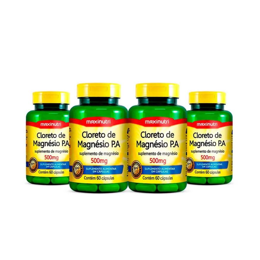 Maxinutri Kit 04 Cloreto de Magnésio P a 500mg 60 Cápsulas