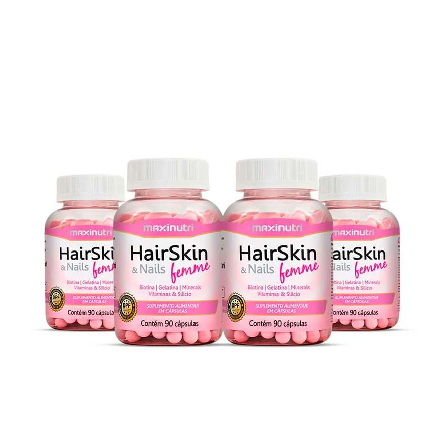 maxinutri Kit 04 hairskin femme com 90 capsulas