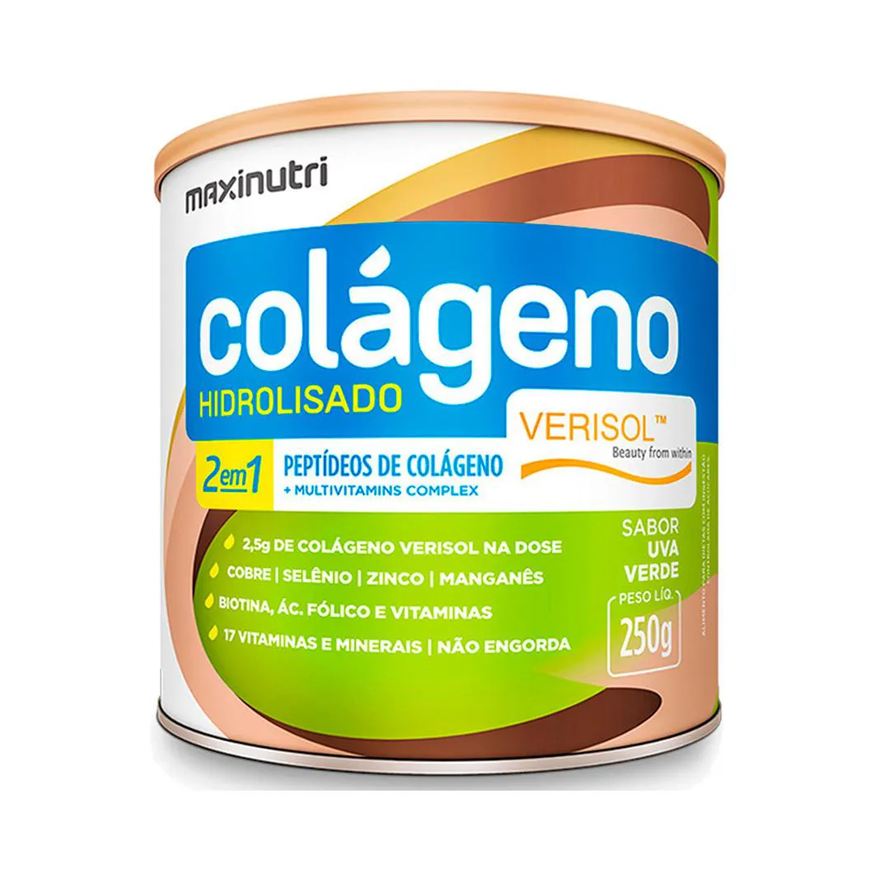 Maxinutri Colágeno Verisol Lata 250g Uva Verde Maxinutri
