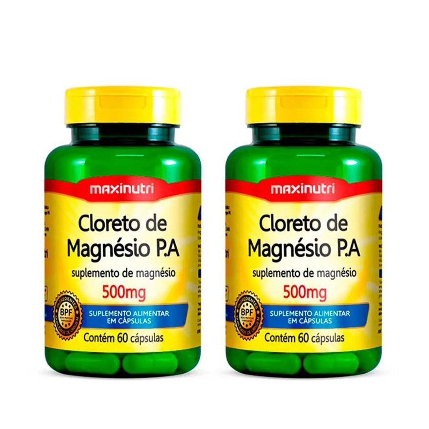 Maxinutri Kit 02 Cloreto de Magnésio P a 500mg 60 Cápsulas