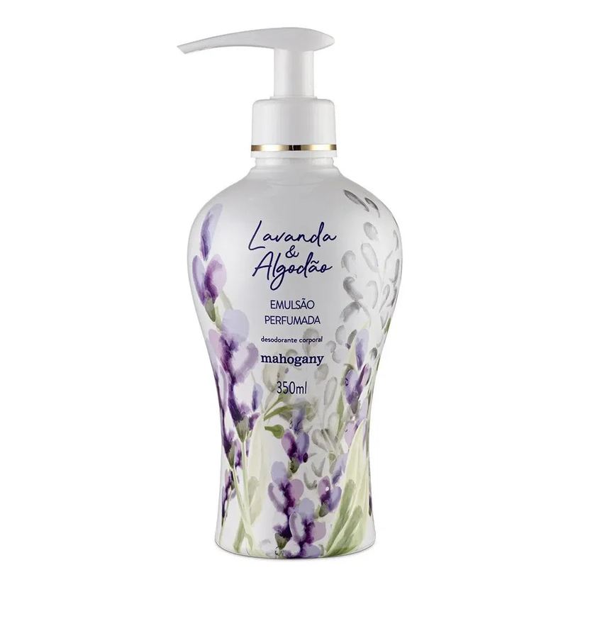 Mahogany hidratante lavanda e algodao 350ml