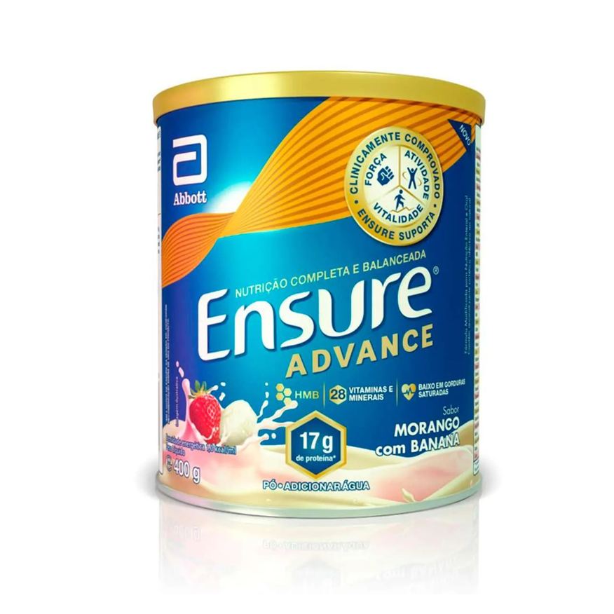 Ensure Suplemento Nutricional Advance Sabor Morango com Banana 400g