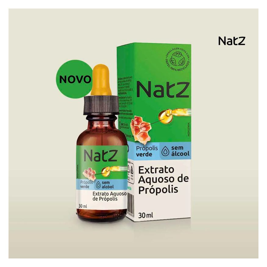 Aquoso Extrato de Própolis Verde Natz Sem Álcool 30ml