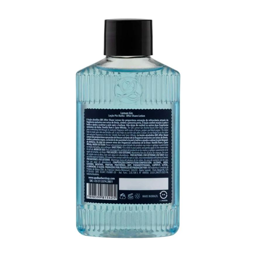 Pós Loção Barba QOD Lemon Gin 100ml