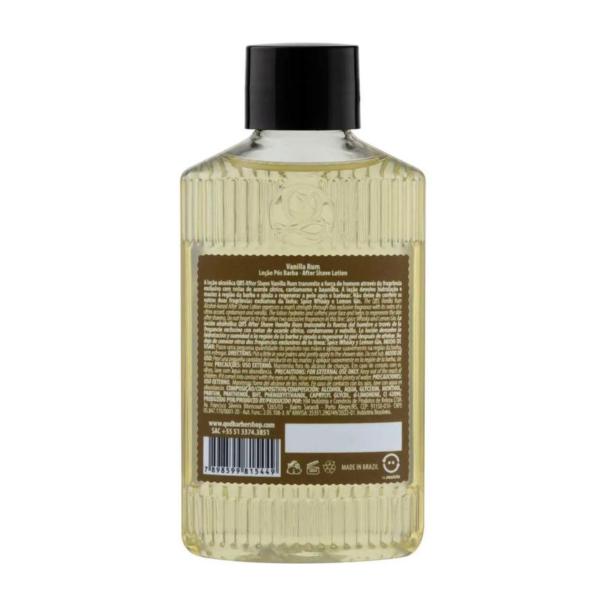 Pós Loção Barba QOD Vanilla Rum 100ml