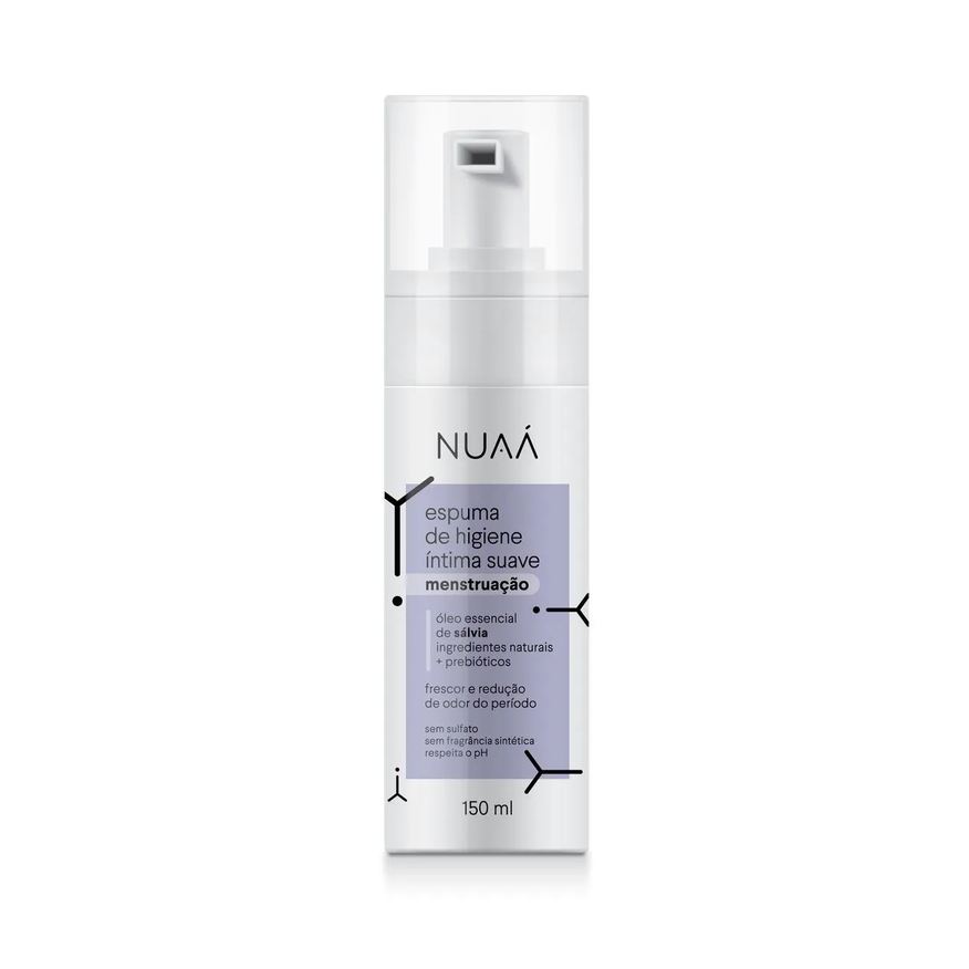Nuaá Espuma de Higiene Íntima Suave Menstruação 150ml