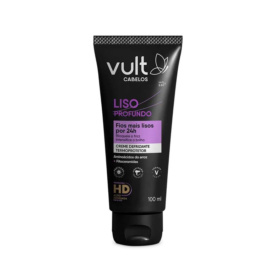 Vult Creme Defrizante Termoprotetor Cabelos Liso Profundo 100ml