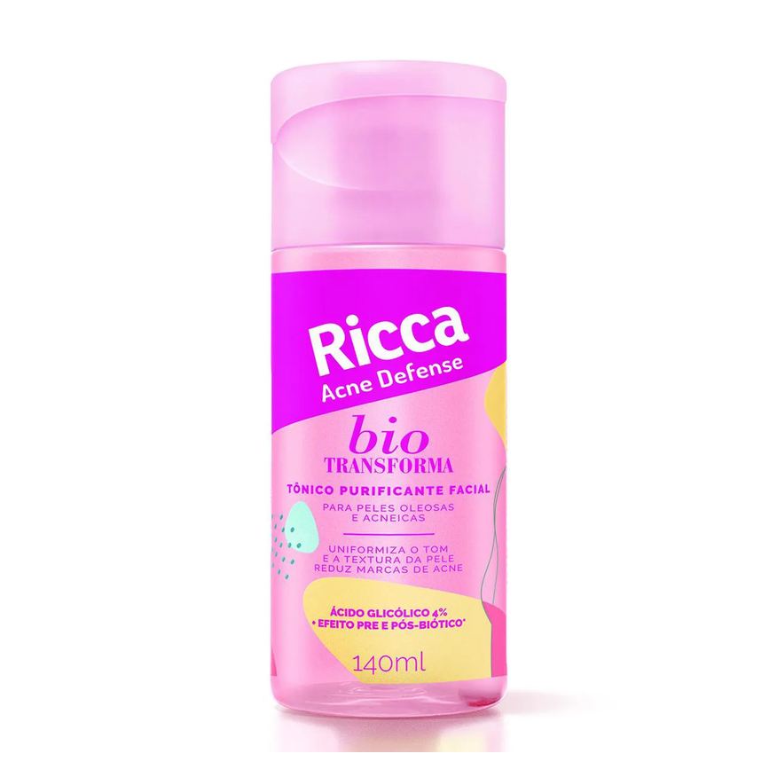Ricca Tônico Purificante Facial Acne Defense Bio Transforma 140ml