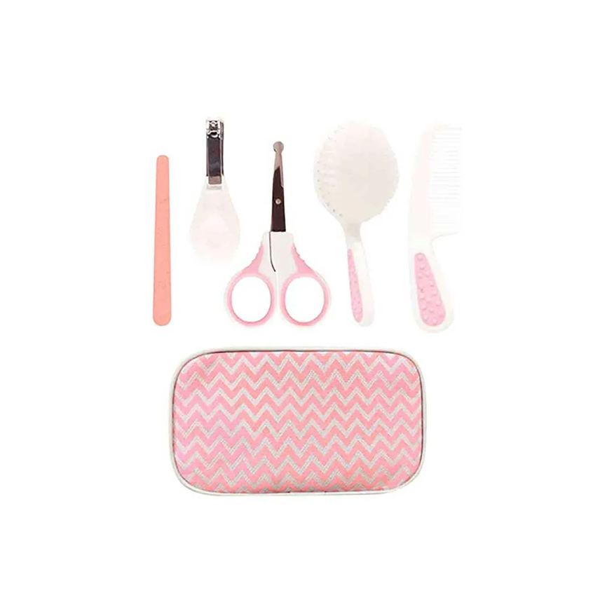 Buba Kit Cuidados Pessoais Baby Rosa com Estojo 5 Peças