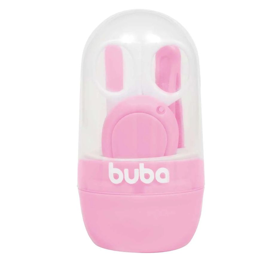 Buba Kit Cuidados Pessoais Baby Rosa com Estojo 4 peças