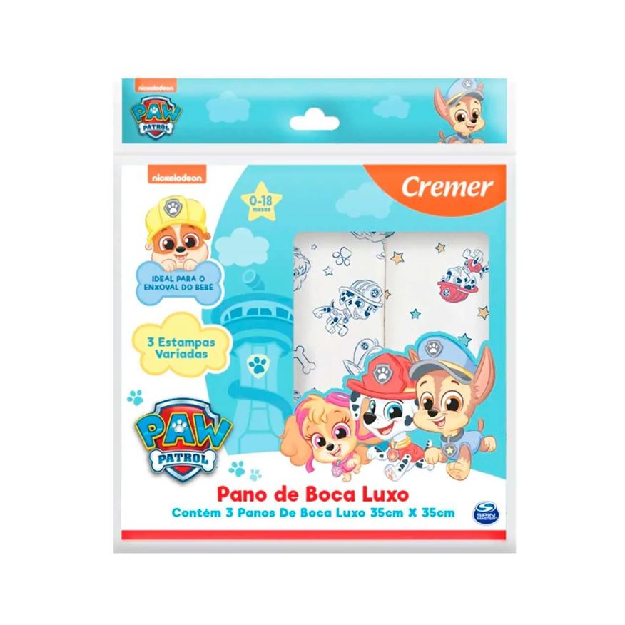 Cremer Pano de Boca Patrulha Canina 3 Unidades