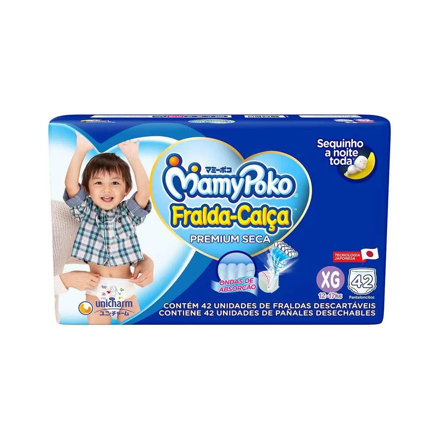 MamyPoko Fralda Calça Super Seca XG 42 unidades